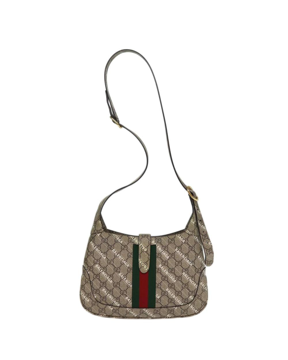 Beige Canvas Gucci Shoulder Bag