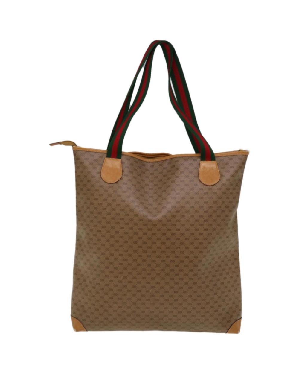 Beige Canvas Gucci Shoulder Bag