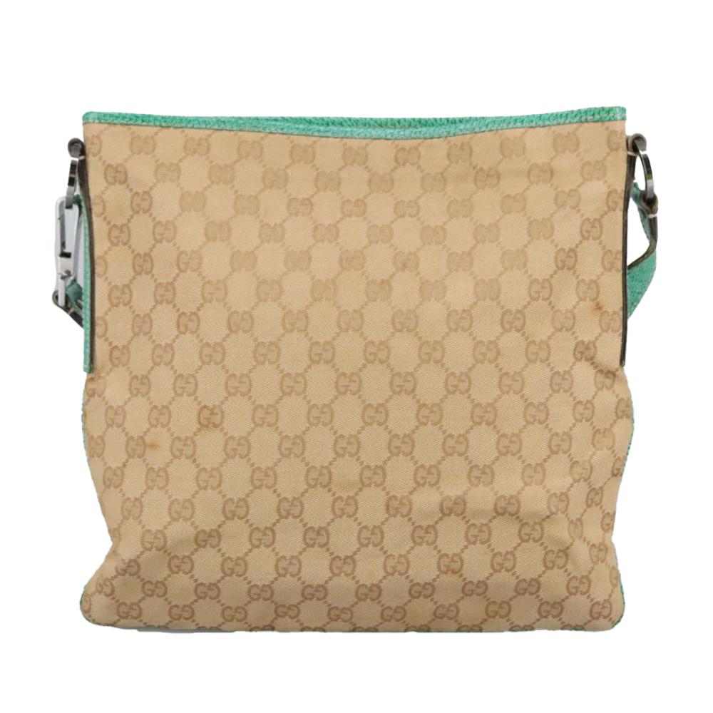 Beige Canvas Gucci Shoulder Bag