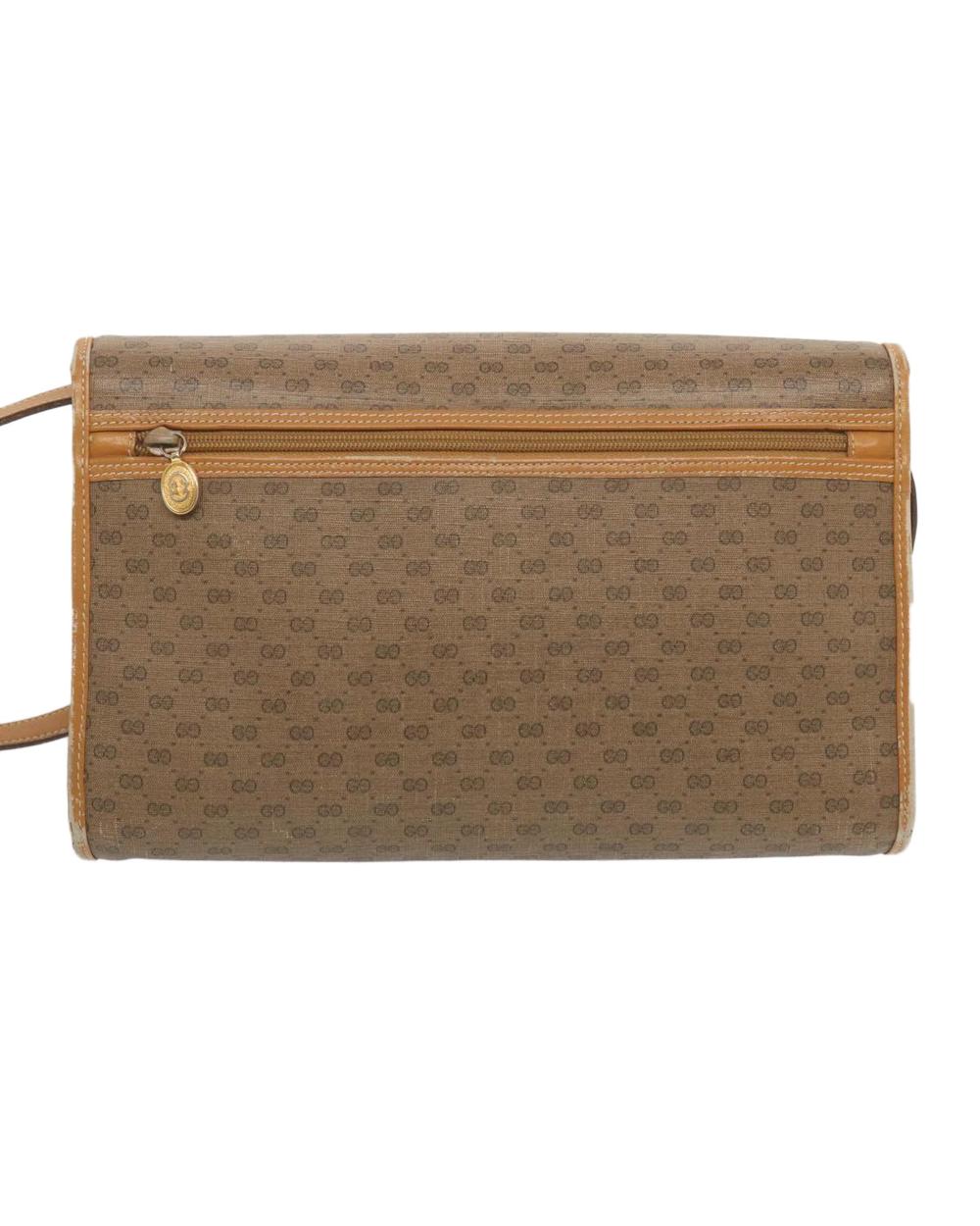 Beige Canvas Gucci Shoulder Bag