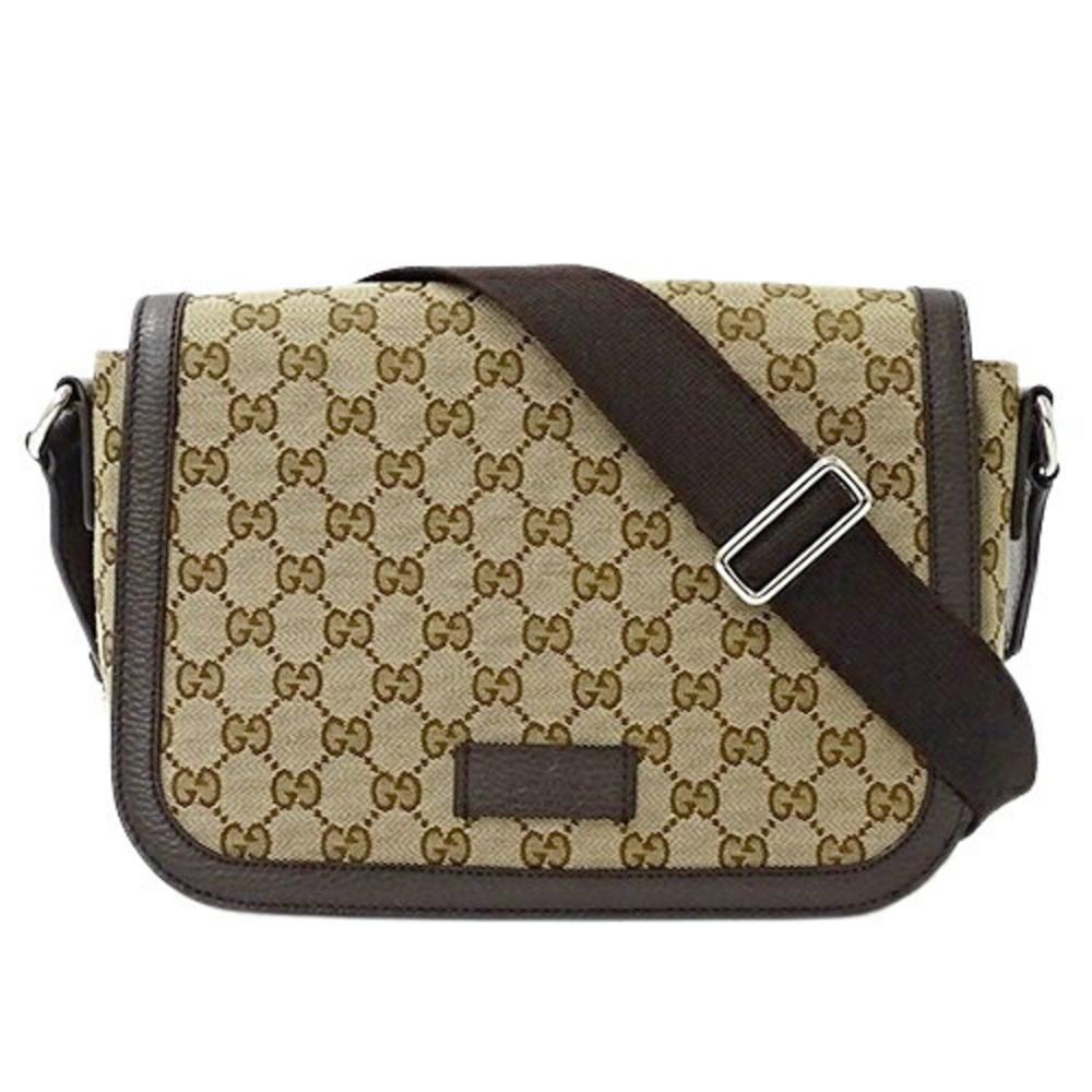 Beige Canvas Gucci Shoulder Bag