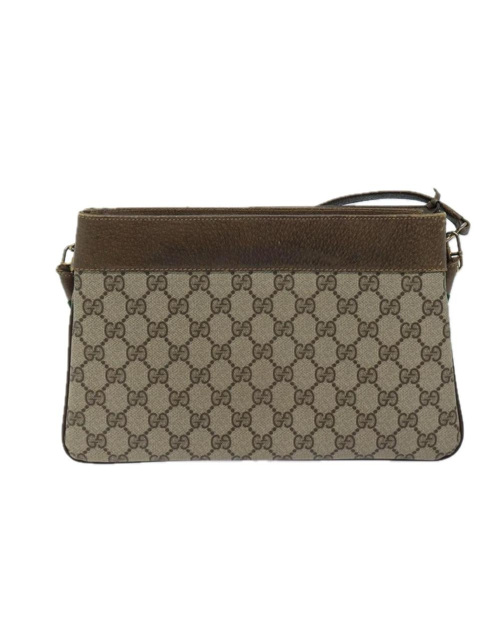 Beige Canvas Gucci Shoulder Bag
