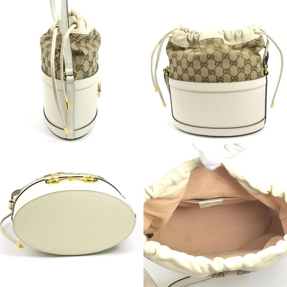 Beige Canvas Gucci Shoulder Bag