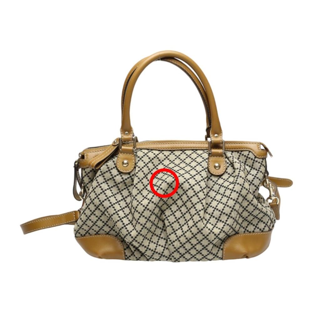 Beige Canvas Gucci Shoulder Bag