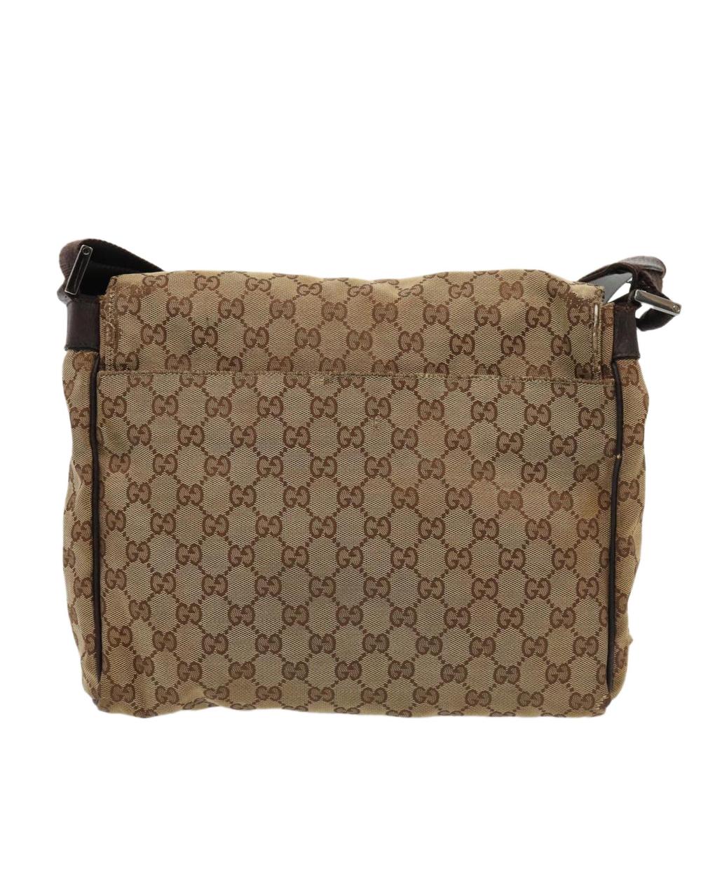 Beige Canvas Gucci Shoulder Bag