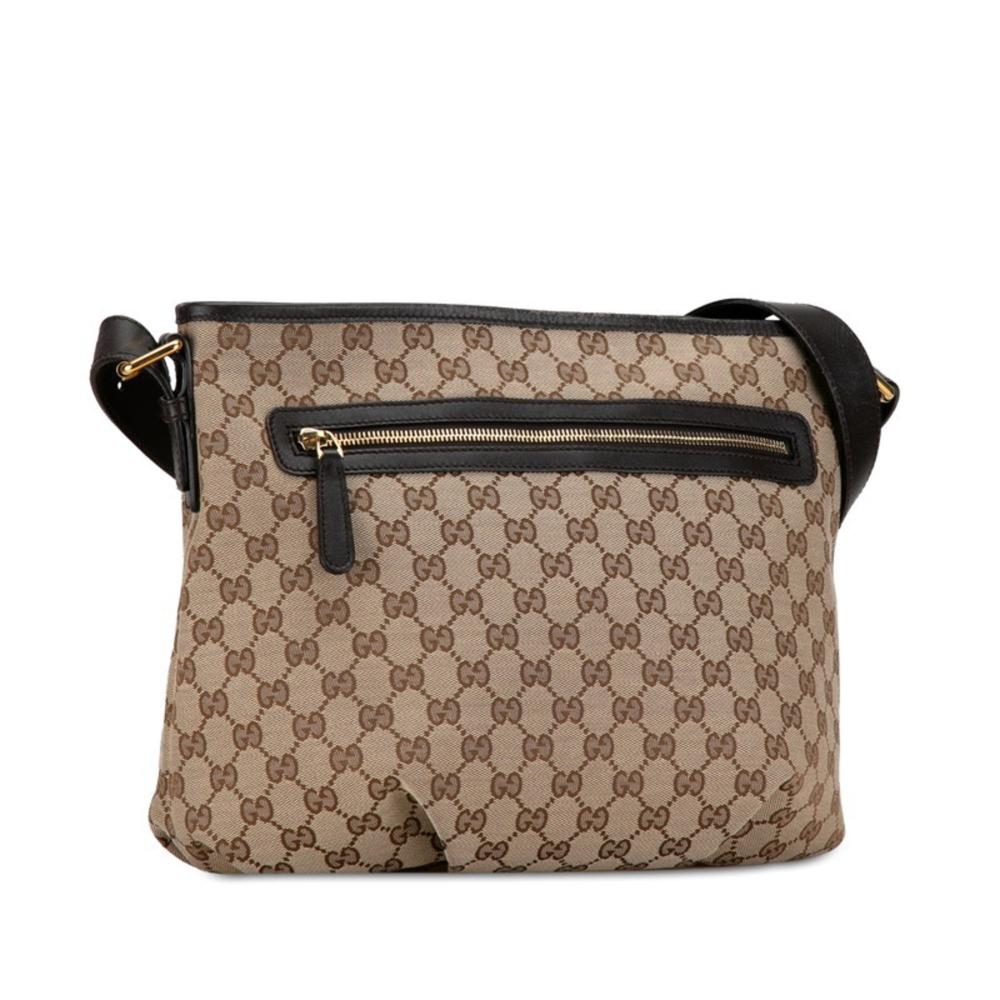Beige Canvas Gucci Shoulder Bag