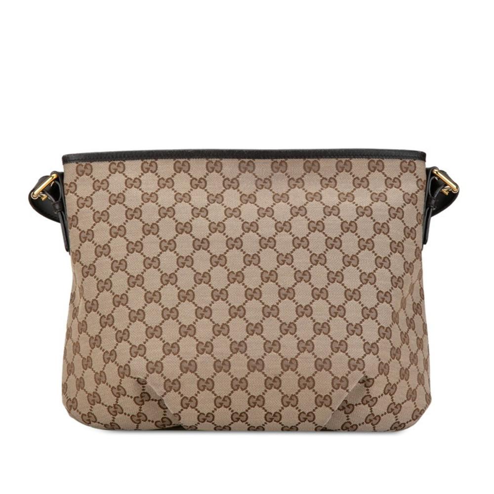 Beige Canvas Gucci Shoulder Bag