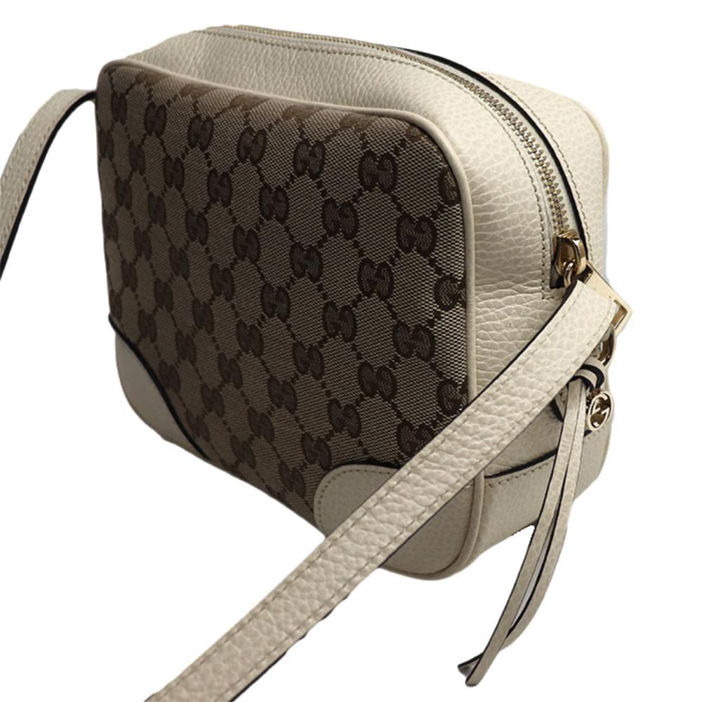 Beige Canvas Gucci Shoulder Bag