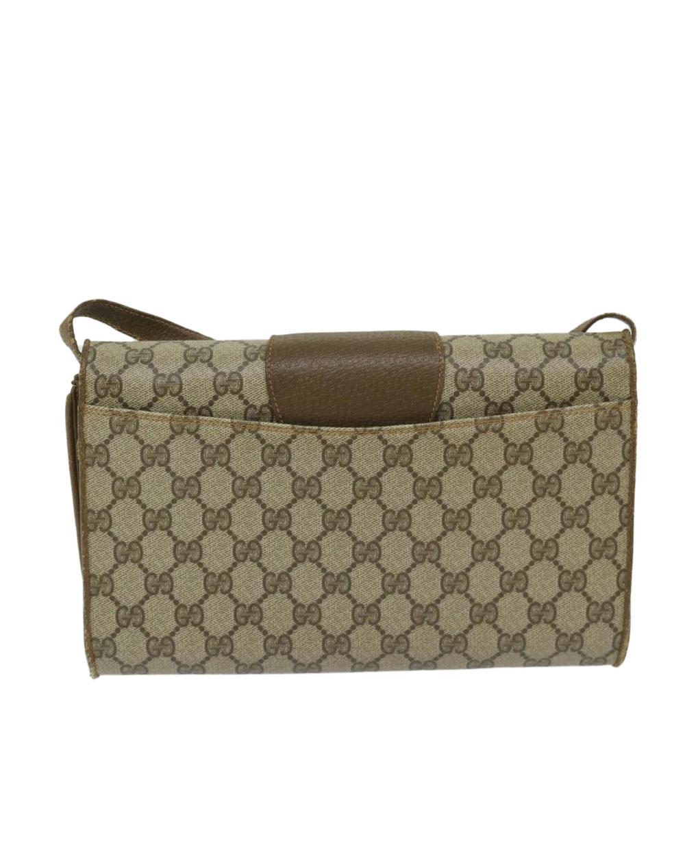 Beige Canvas Gucci Shoulder Bag