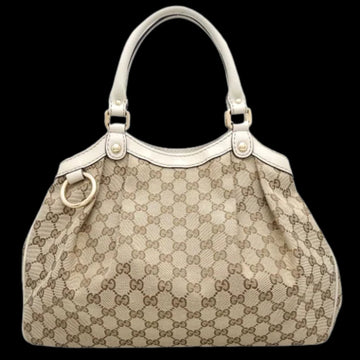 Beige Canvas Gucci Tote