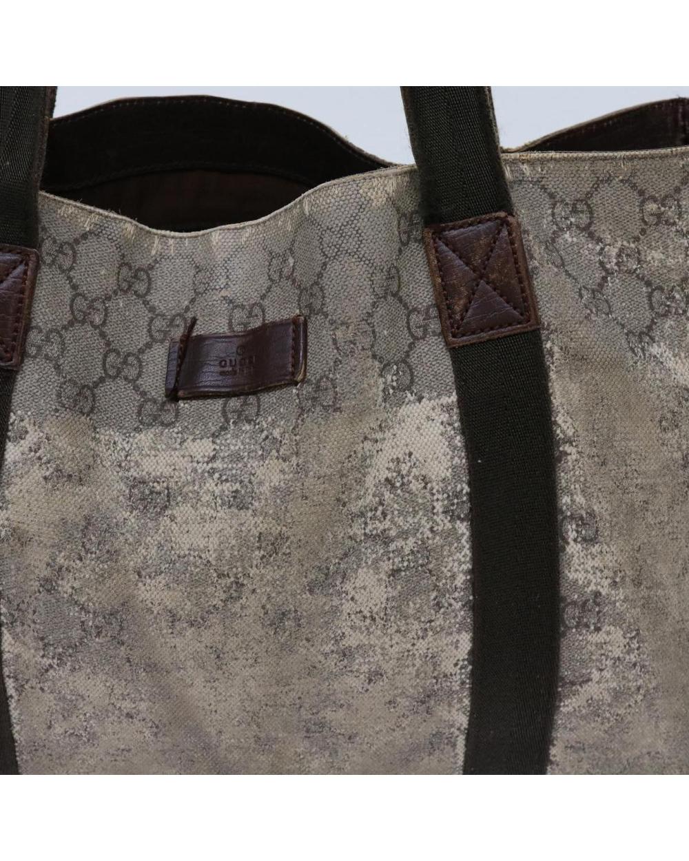 Beige Canvas Gucci Tote