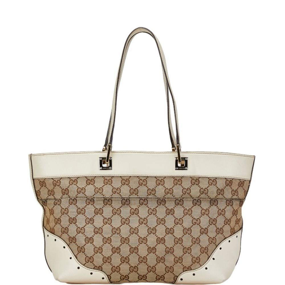 Beige Canvas Gucci Tote