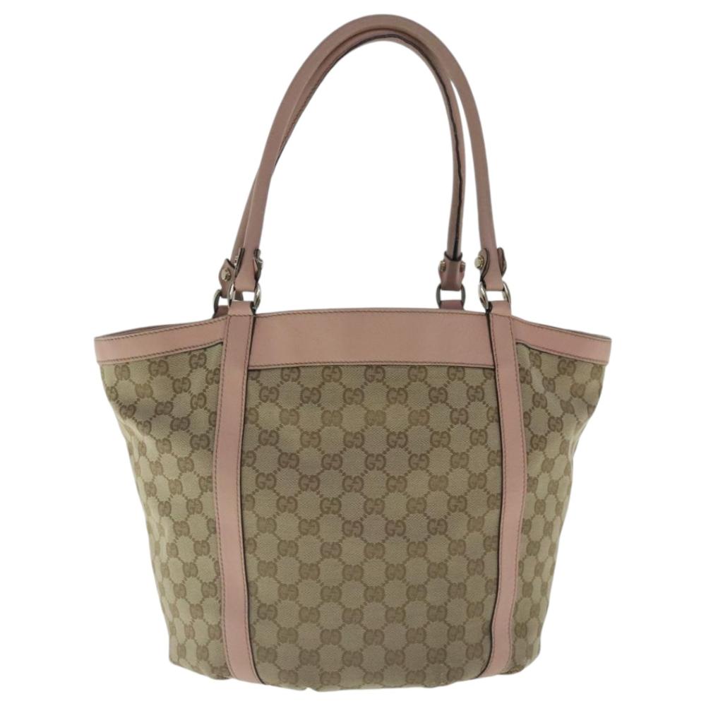 Beige Canvas Gucci Tote