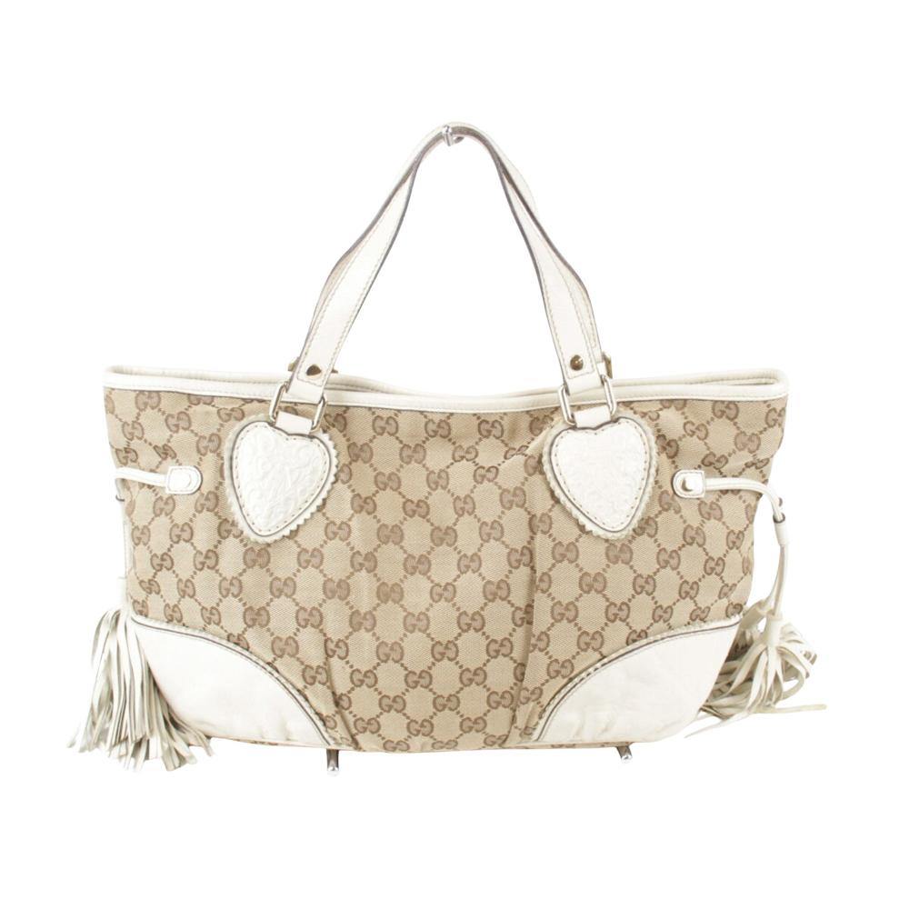 Beige Canvas Gucci Tote