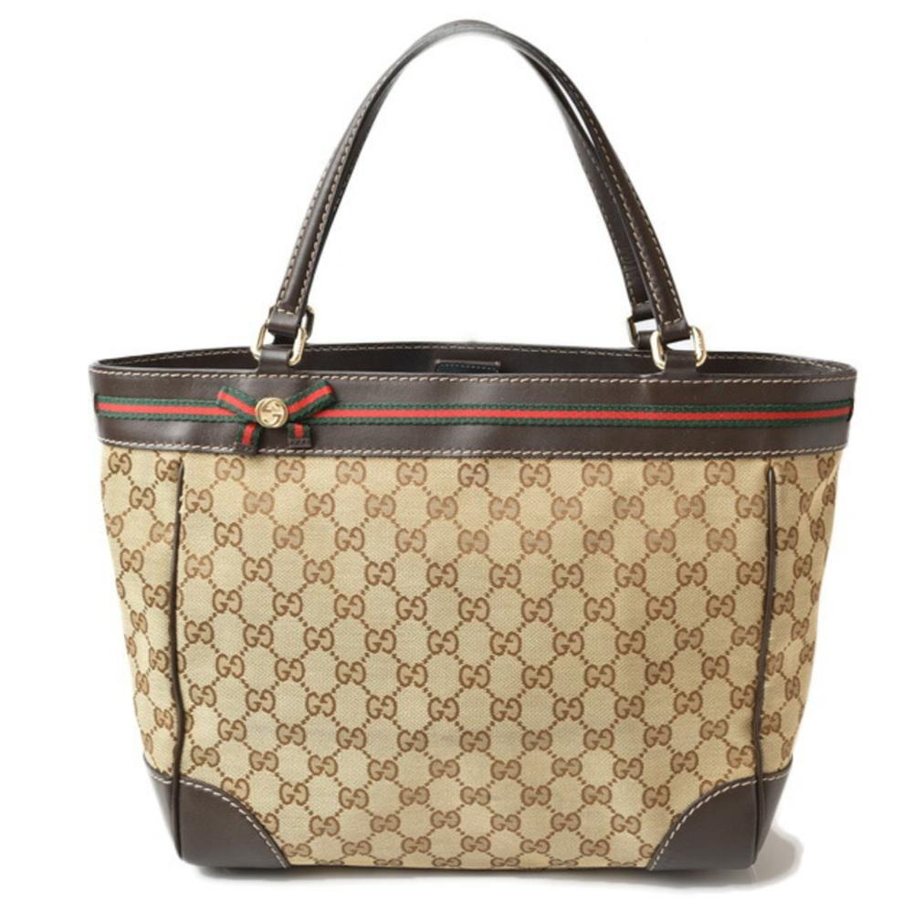 Beige Canvas Gucci Tote