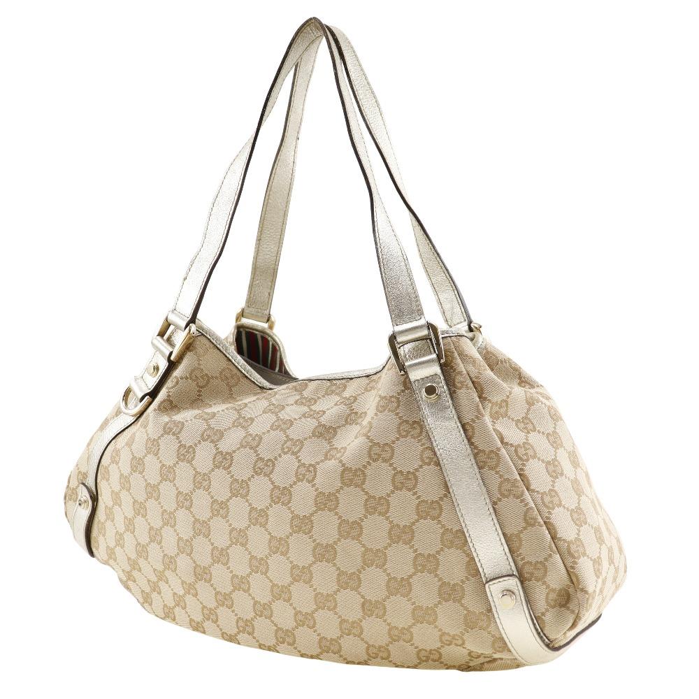 Beige Canvas Gucci Tote