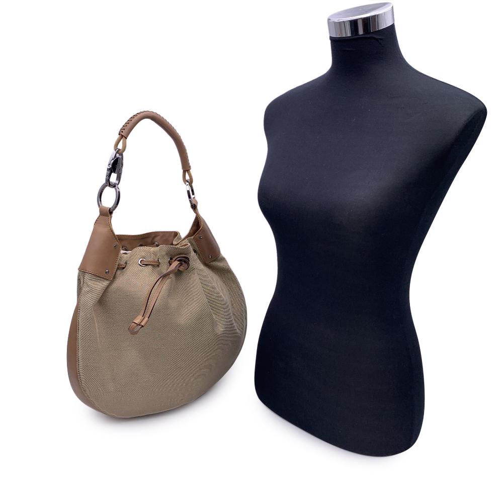 Beige Canvas Gucci Travel Bag