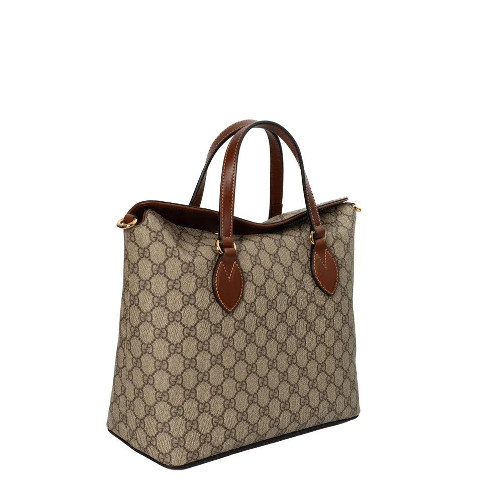 Beige Canvas Gucci Tote