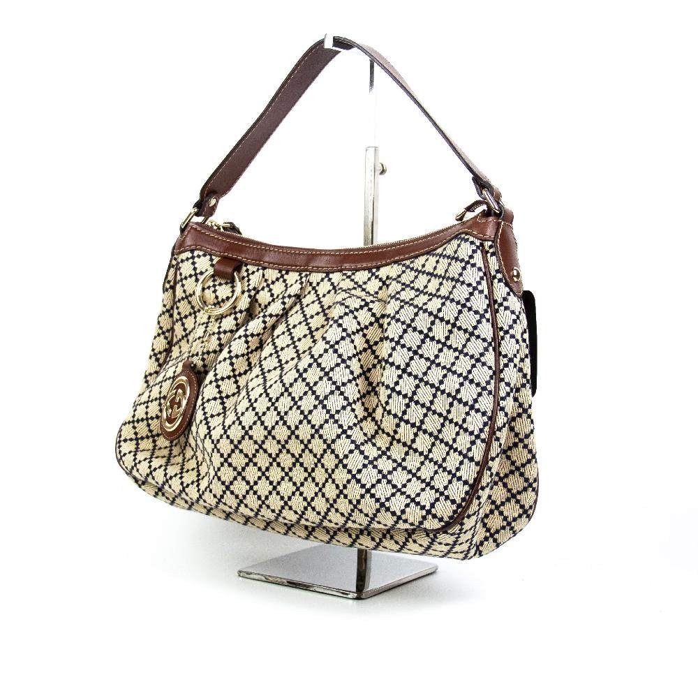 Beige Fabric Gucci Handbag