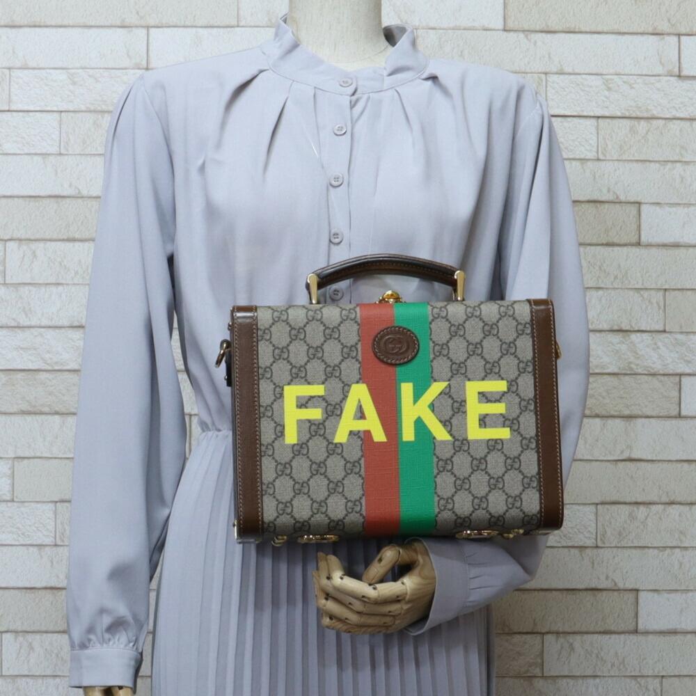Beige Fabric Gucci Handbag