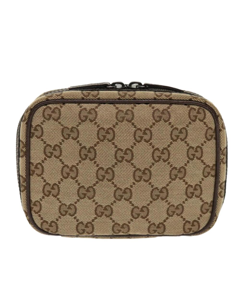 Beige Fabric Gucci Pouch