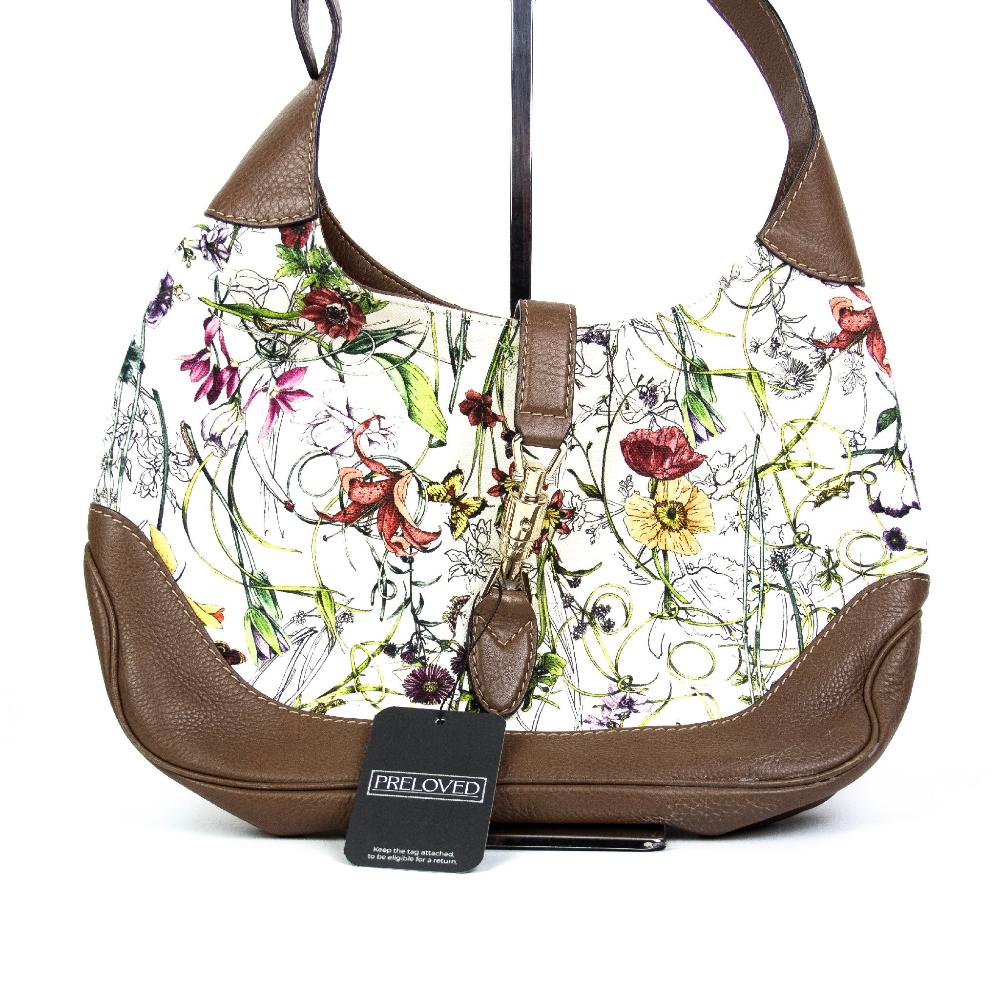 Beige Fabric Gucci Shoulder Bag