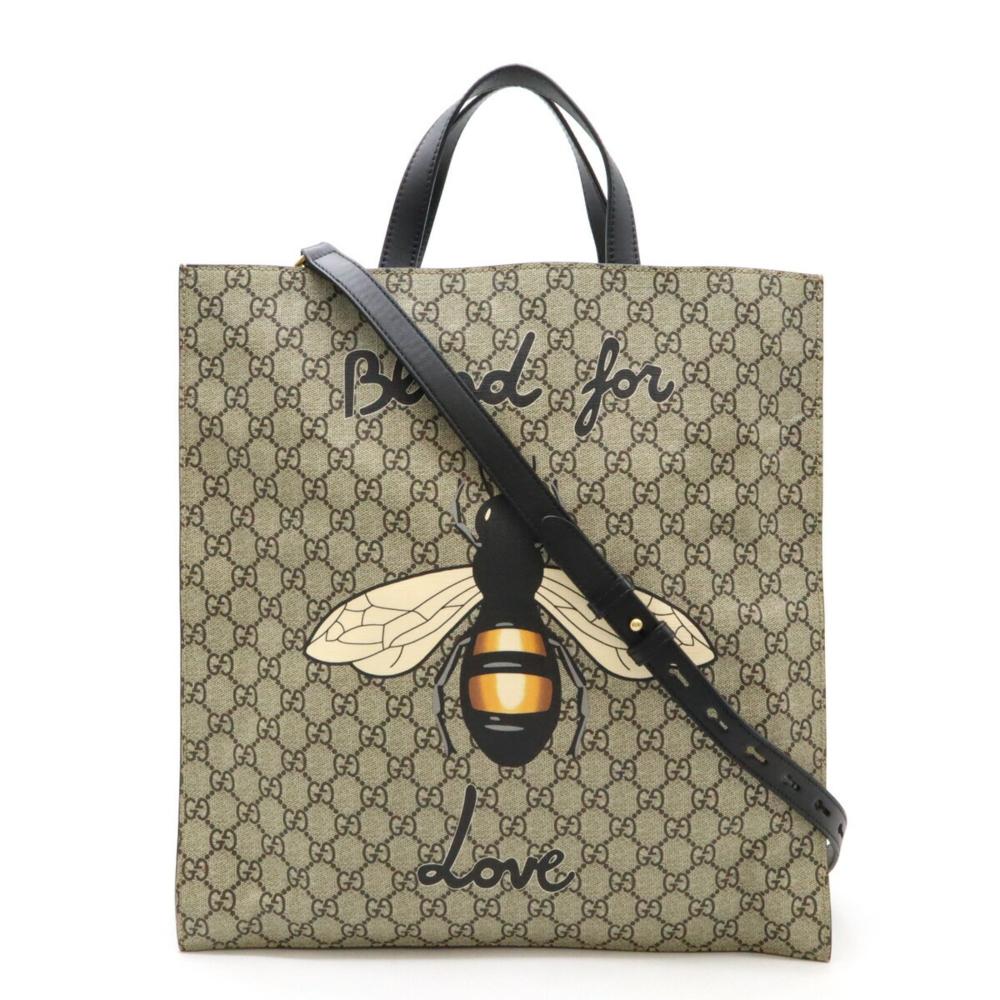 Beige Fabric Gucci Tote