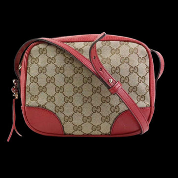 Beige Leather Gucci Shoulder Bag
