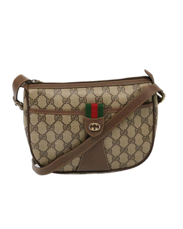 Beige Leather Gucci Shoulder Bag