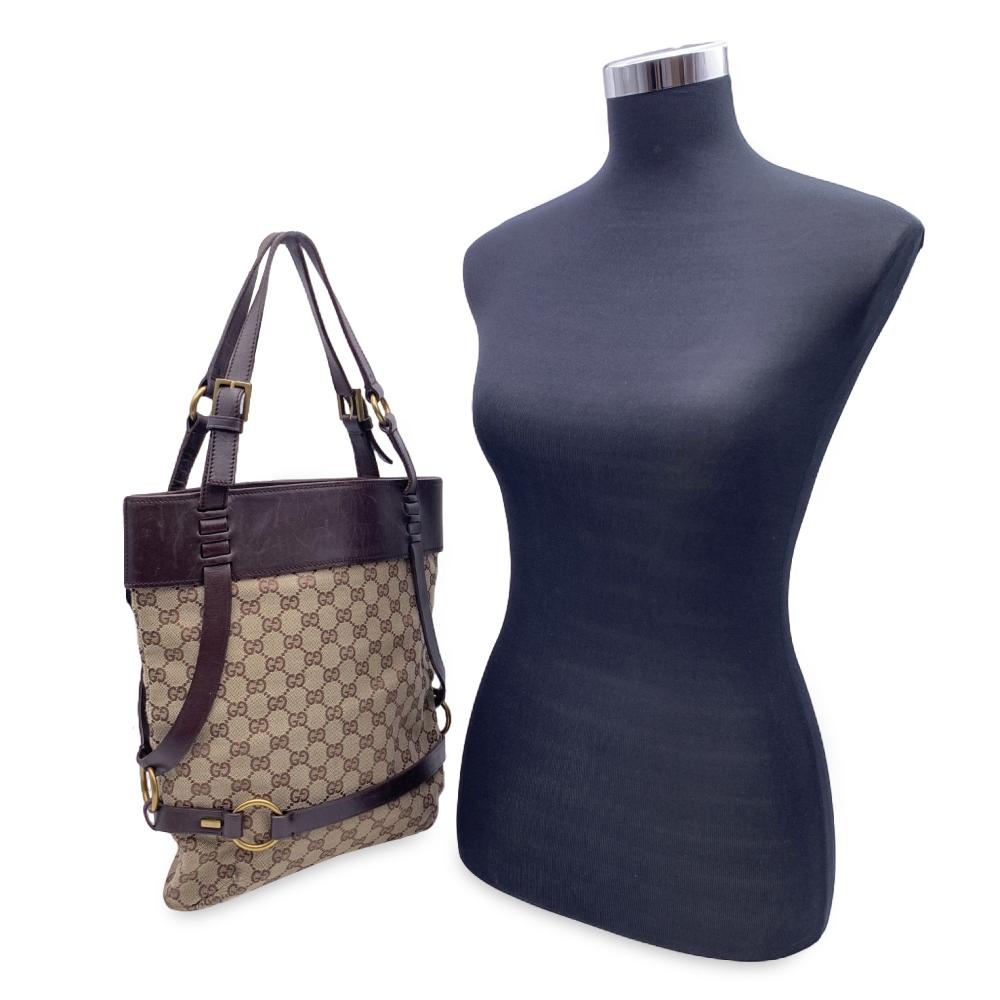 Beige Leather Gucci Shoulder Bag