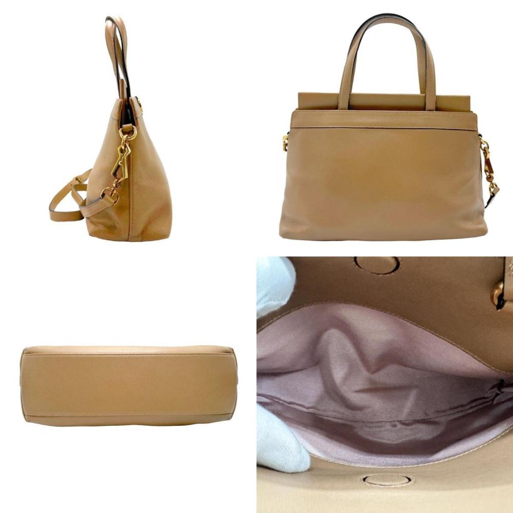 Beige Leather Gucci Handbag