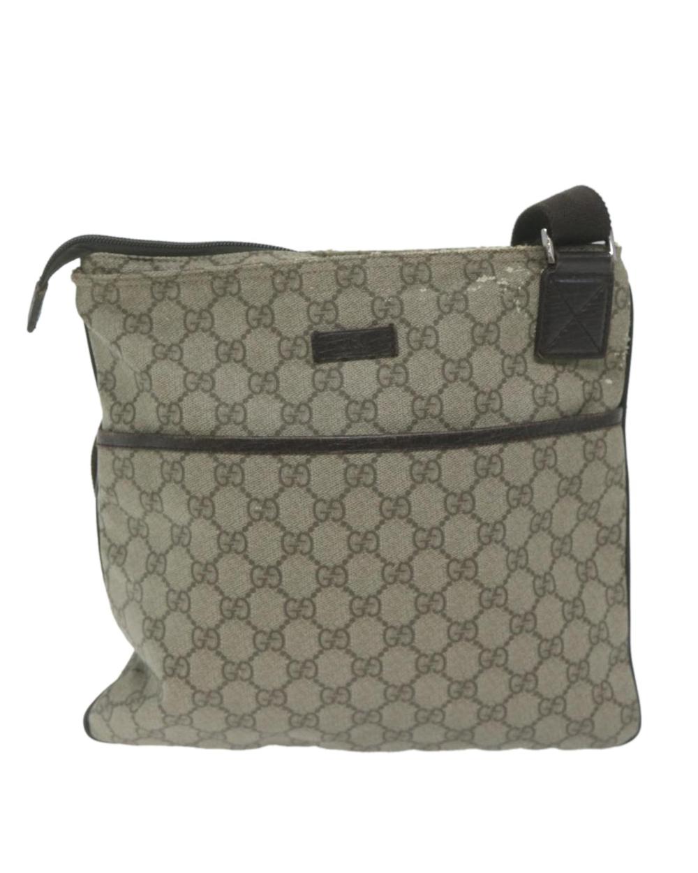 Beige Leather Gucci Shoulder Bag