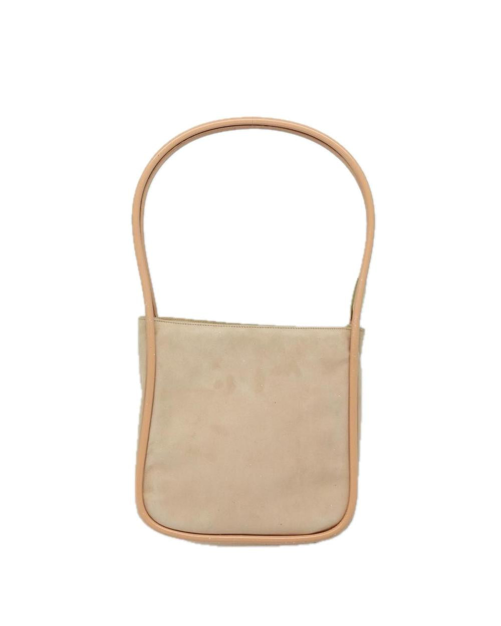 Beige Suede Gucci Travel Bag
