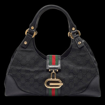 Black Canvas Gucci Handbag