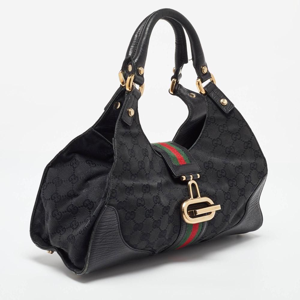 Black Canvas Gucci Handbag