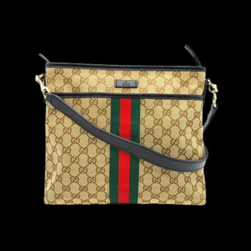 Black Canvas Gucci Shoulder Bag