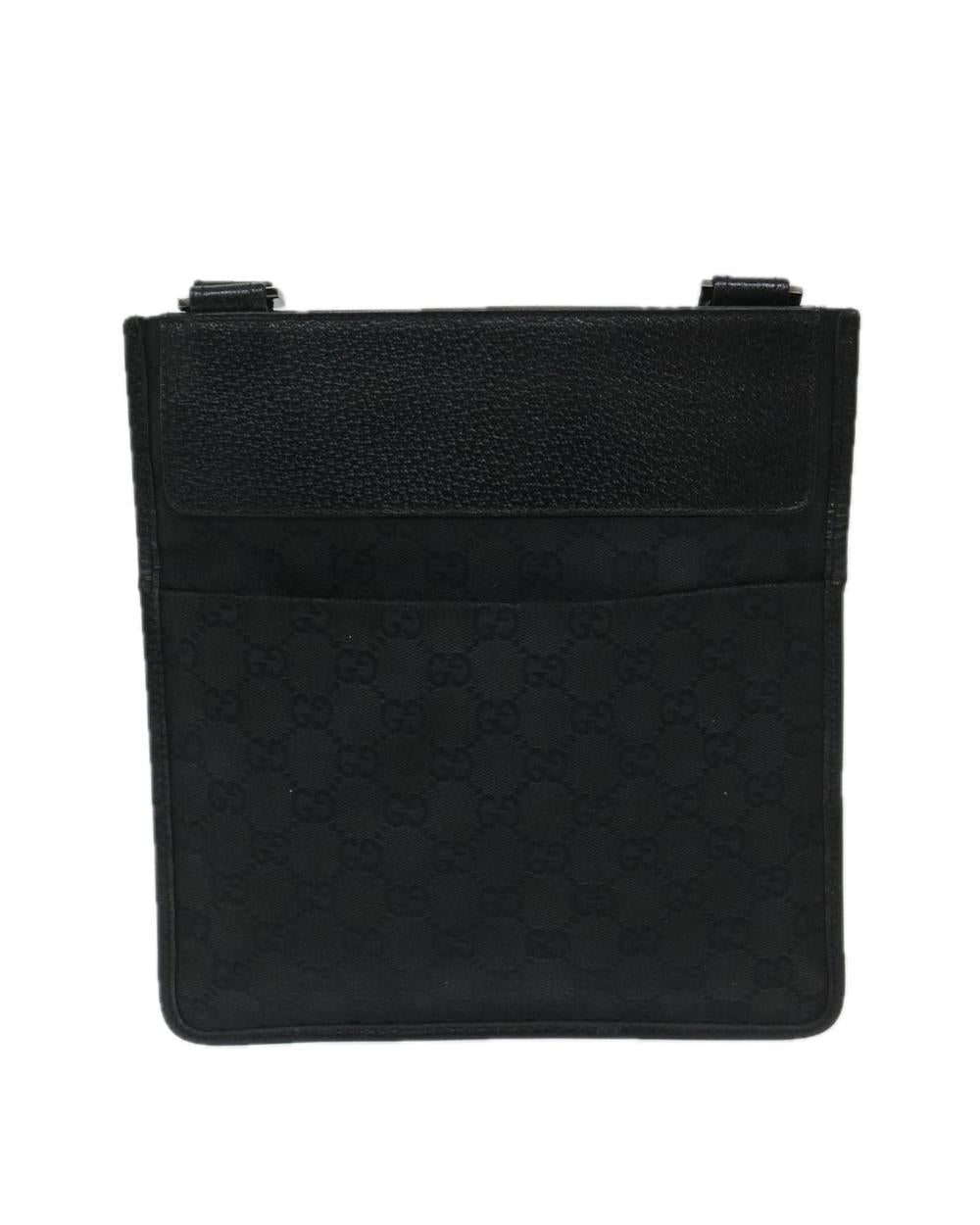 Black Canvas Gucci Shoulder Bag