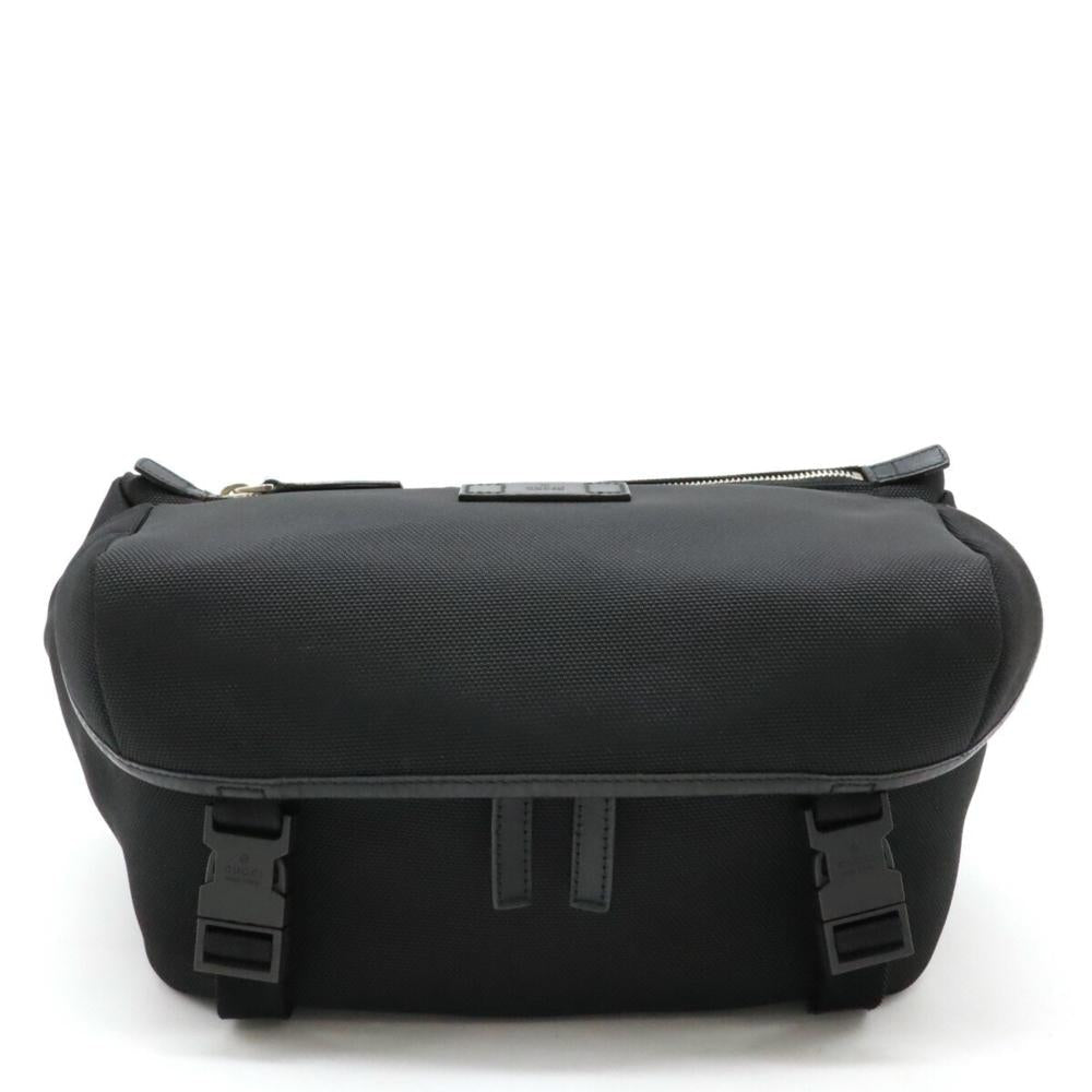 Black Canvas Gucci Shoulder Bag
