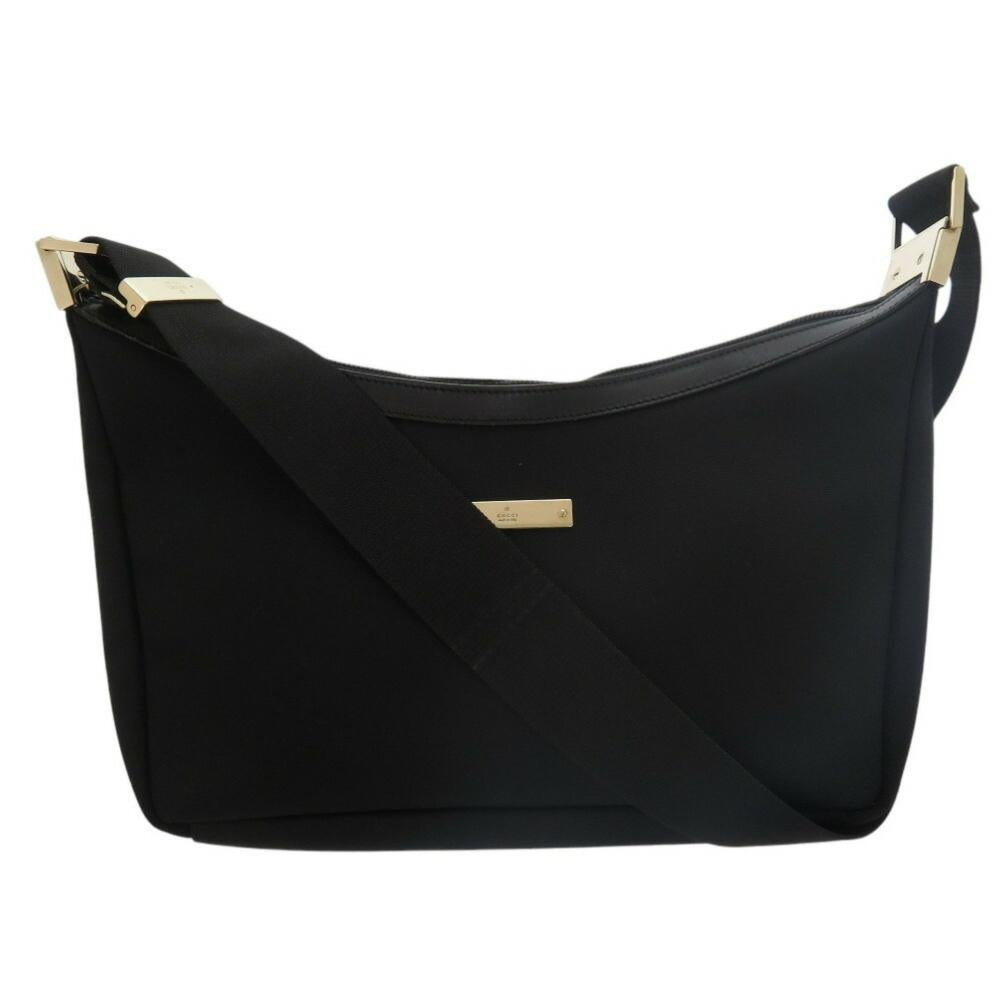 Black Canvas Gucci Shoulder Bag
