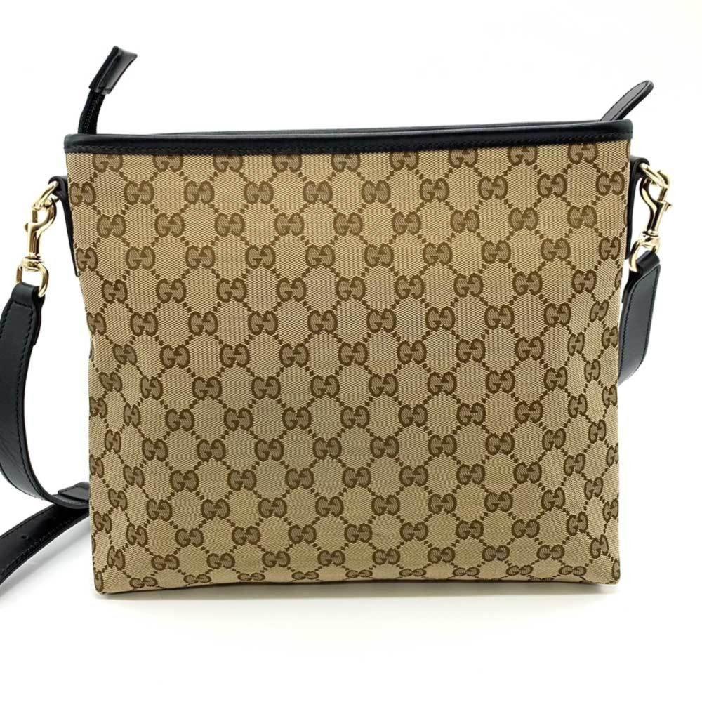 Black Canvas Gucci Shoulder Bag