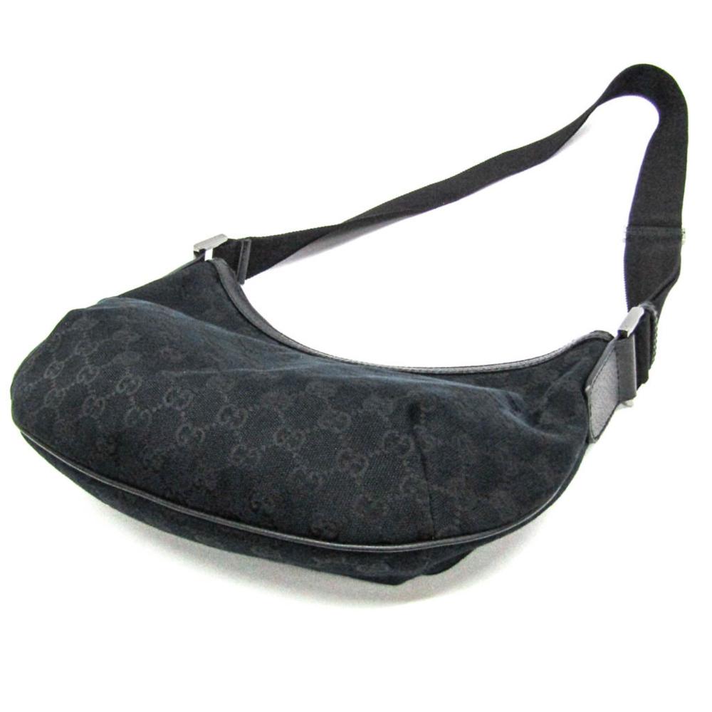 Black Canvas Gucci Shoulder Bag
