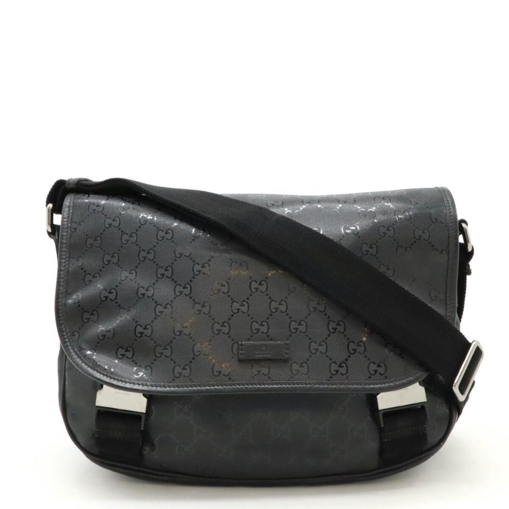 Black Fabric Gucci Shoulder Bag