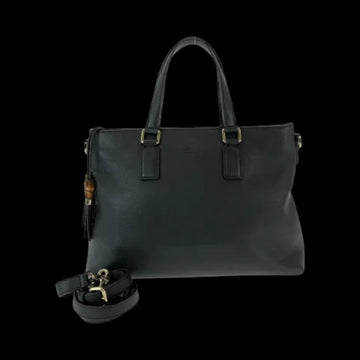 Black Leather Gucci Bamboo
