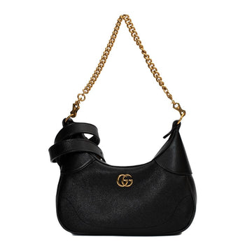 Black Leather Gucci Shoulder Bag