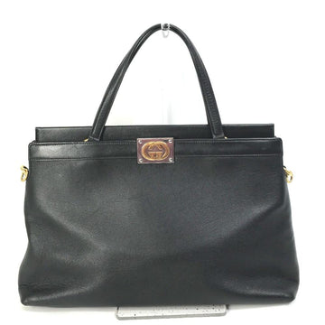 Black Leather Gucci Shoulder Bag
