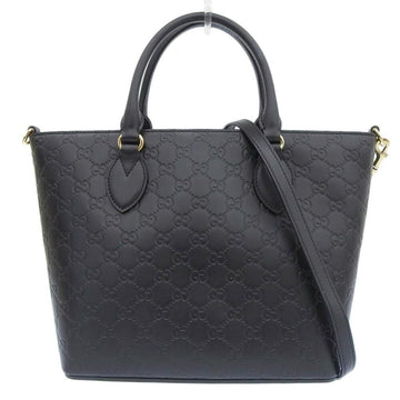 Black Leather Gucci Handbag