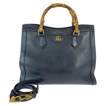Black Leather Gucci Bamboo