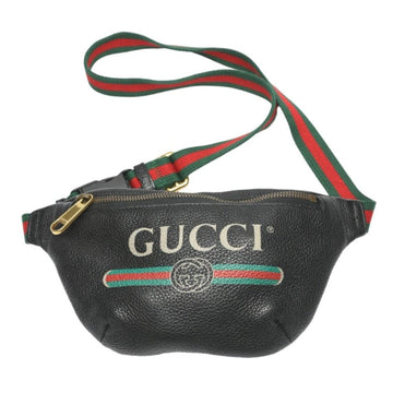 Black Leather Gucci Belt