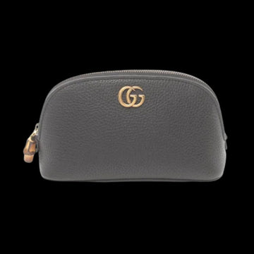 Black Leather Gucci Pouch