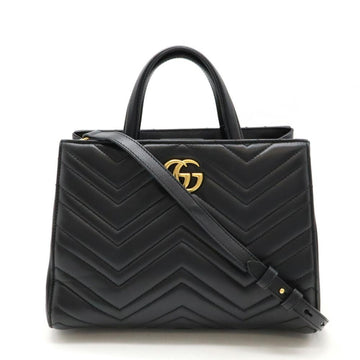 Black Leather Gucci Marmont
